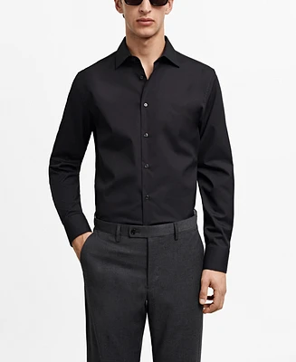 Mango Men's Slim-Fit Cotton Poplin Suit Shirt