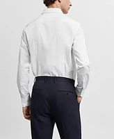 Mango Men's Slim-Fit Micro-Print Twill Dress Shirt