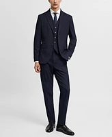 Mango Men's Stretch Fabric Slim-Fit Suit Pants