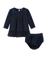 Infant Girls Navy Holiday Dress