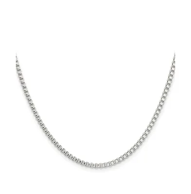 Chisel Stainless Steel Polished 2.4mm Box Chain Necklace