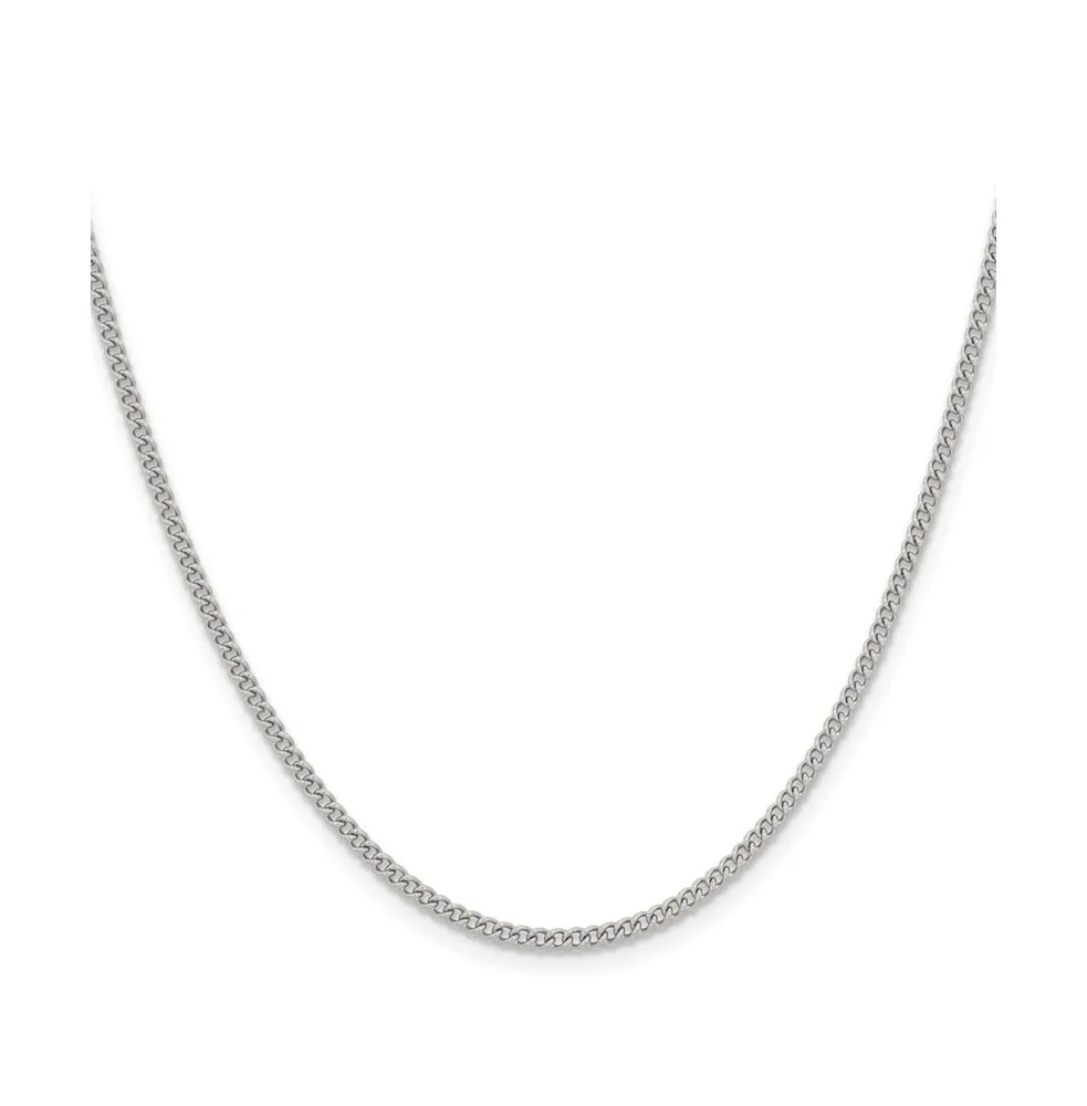 Mens Round Curb Chain Necklace