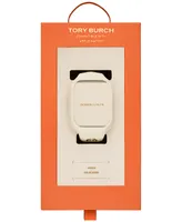 Tory Burch The T Monogram White Silicone Strap For Apple Watch 41mm