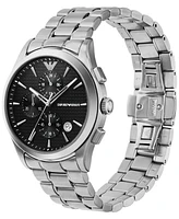 Emporio Armani Men's Chronograph Stainless Steel Bracelet Watch 42mm - Silver