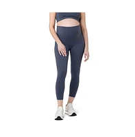 Ripe Maternity Tempo Active Crop Legging Blue Steel