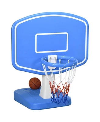 Soozier Portable Basketball Hoop with Wheels, 9.6-11.5FT Height-Adjustable
