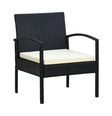 Patio Chair with Cushion Poly Rattan