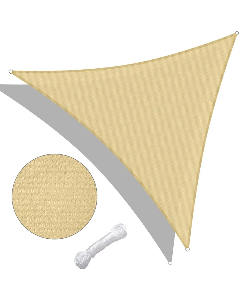 Yescom Ft 97% Uv Block Triangle Sun Shade Sail Canopy Outdoor Patio Pool Cover Net