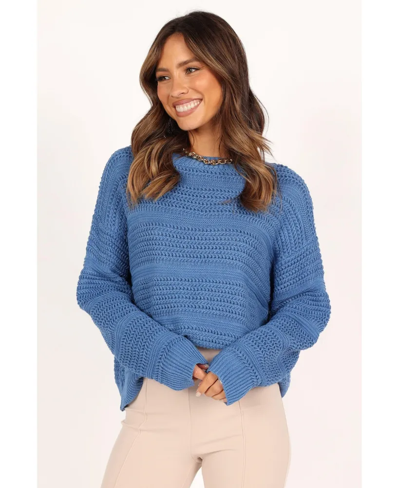 Textured knit sweater