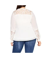 Plus Mysterious Lace Top