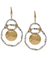 Robert Lee Morris Soho Two-Tone Wire-Wrapped Orbital Circle Drop Earrings