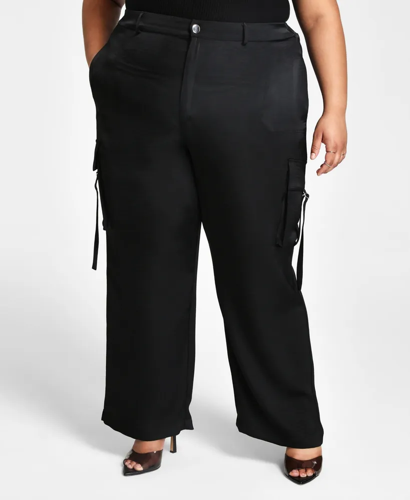 Nina Parker Trendy Plus Straight-Leg Cargo Pants