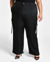 Nina Parker Trendy Plus Straight-Leg Cargo Pants