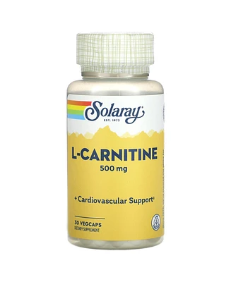 Solaray L-Carnitine 500 mg, Healthy Cardiovascular Support, Free Form Amino Acid, Lab