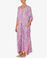 Ellen Tracy Women's Elbow Sleeve Long Nightgown