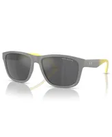 Armani Exchange Men's Low Bridge Fit Sunglasses, Mirror AX4135SF