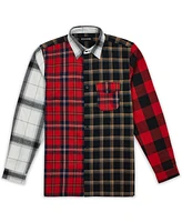 Reason Men's Split Flannel Long Sleeves Shirt