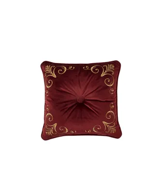 Five Queens Court Bordeaux Decorative Pillow, 18" x 18"