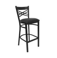 X" Back Metal Restaurant Dining Barstool