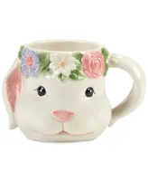 Certified International Easter 3-d Bunny Mugs, Set of 4