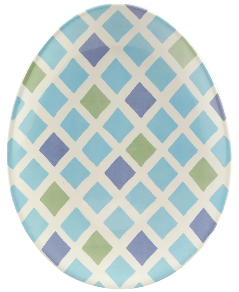 Certified International Easter Egg-Shaped Plates, Set of 4
