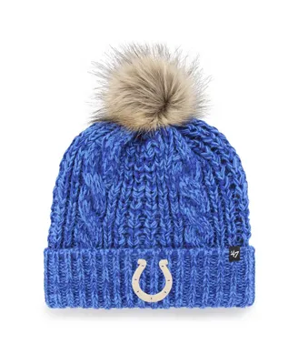 Women's '47 Brand Royal Indianapolis Colts Meeko Cuffed Knit Hat with Pom