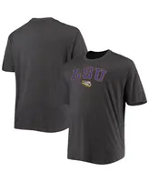 Men's Champion Gray Lsu Tigers Big and Tall Arch Over Wordmark T-shirt