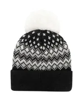 Women's '47 Brand Black Las Vegas Raiders Elsa Cuffed Knit Hat with Pom