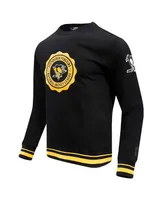 Men's Pro Standard Black Pittsburgh Penguins Crest Emblem Pullover Sweatshirt