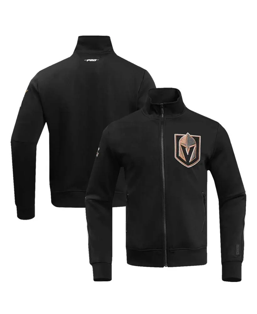 Men's Pro Standard Black Vegas Golden Knights Classic Chenille Full-Zip Track Jacket