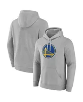 Men's Fanatics Heather Gray Golden State Warriors Primary Logo Pullover Hoodie