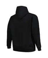 Men's Champion Black Nebraska Huskers Big and Tall Arch Over Logo Powerblend Pullover Hoodie