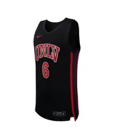 Men's Nike #6 Black Unlv Rebels Replica Basketball Jersey