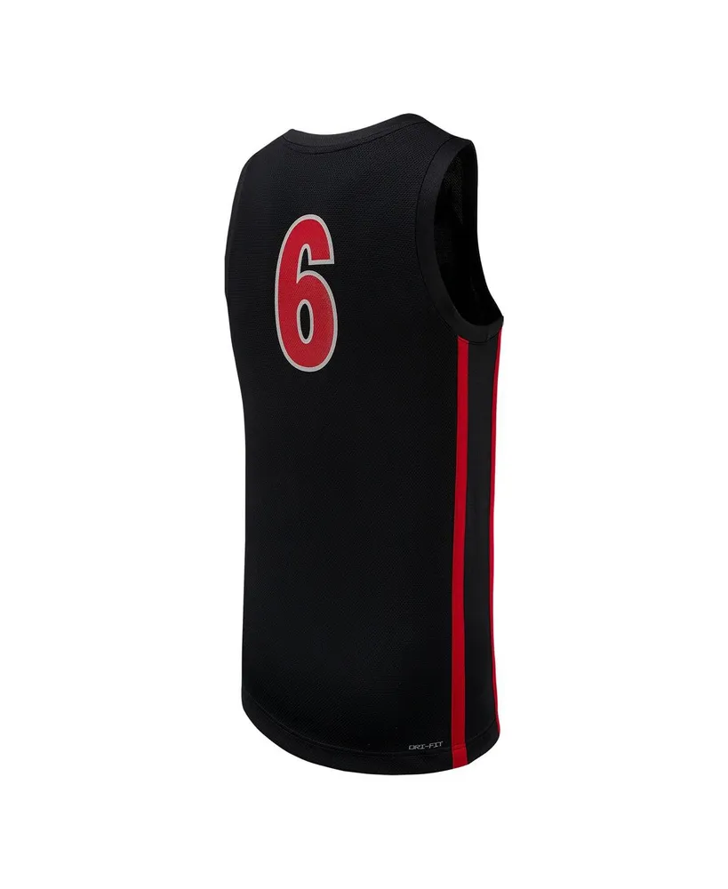 Men's Nike #6 Black Unlv Rebels Replica Basketball Jersey