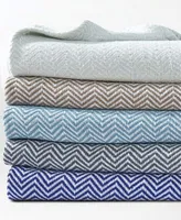 Melange Home Herringbone Cotton Blanket