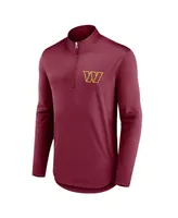 Men's Fanatics Burgundy Washington Commanders Quarterback Quarter-Zip Top