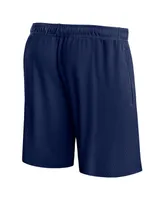 Men's Fanatics Navy Minnesota Timberwolves Post Up Mesh Shorts