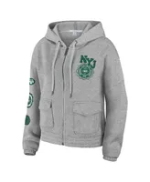 Women's Wear by Erin Andrews Heather Gray New York Jets Full-Zip Hoodie