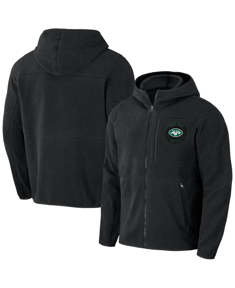 Men's Nfl x Darius Rucker Collection by Fanatics Black New York Jets Sherpa Full-Zip Hoodie