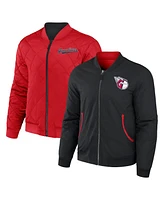 Men's Darius Rucker Collection by Fanatics Black, Red Cleveland Guardians Reversible Full-Zip Bomber Jacket