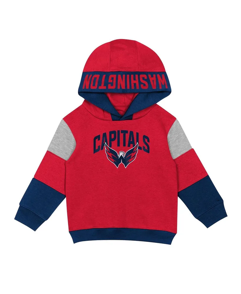 Toddler Boys Red, Navy Washington Capitals Big Skate Fleece Pullover Hoodie and Sweatpants Set