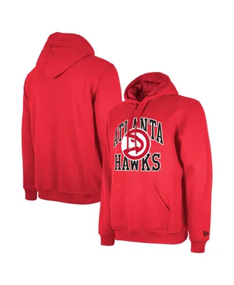 Men's and Women's New Era Red Atlanta Hawks 2023/24 Season Tip-Off Edition Pullover Hoodie