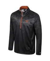 Men's Colosseum Black Texas Longhorns The Machine Half-Zip Jacket