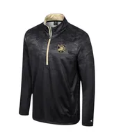 Men's Colosseum Black Army Knights The Machine Half-Zip Jacket