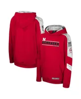 Big Boys Colosseum Scarlet Nebraska Huskers Oht Military-Inspired Appreciation Cyclone Digital Camo Pullover Hoodie