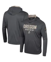 Men's Colosseum Charcoal Oregon Ducks Oht Military-Inspired Appreciation Long Sleeve Hoodie T-shirt