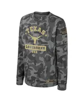 Big Boys Colosseum Camo Texas Longhorns Oht Military-Inspired Appreciation Dark Star Long Sleeve T-shirt