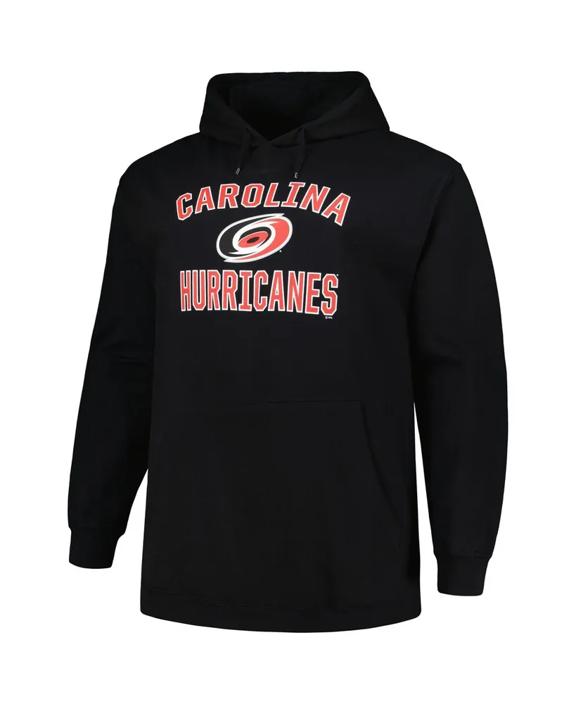 Men's Profile Black Carolina Hurricanes Big and Tall Arch Over Logo Pullover Hoodie