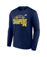 Men's Fanatics Navy Michigan Wolverines 2023 Big Ten Football Conference Champions Long Sleeve T-shirt