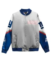 Men's Chalk Line Gray New York Giants Fanimation Satin Full-Snap Jacket